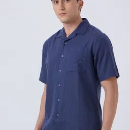 JOHN WATSON Santorini Men Classic Cuban Collar Short Sleeve Casual Shirt image 5