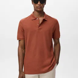 MANGO MAN Pure Cotton Polo Collar T-shirt-picture-37