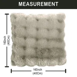 LUXEHOME INTERNATIONAL Taupe Set of 2 Square Cushion Covers image 5