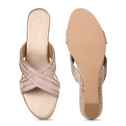 Inc 5 Embellished Ethnic Wedge Heel Sandals image 3