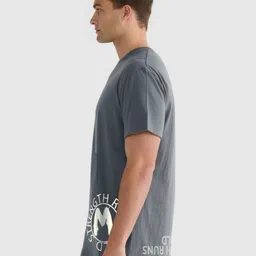 MISCHIEF MONKEY Typography Printed Drop-Shoulder Sleeves Pure Cotton Oversized T-shirt image 4