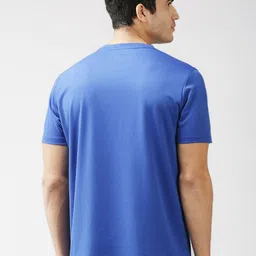 EPPE Men Blue Typography Printed Applique Slim Fit T-shirt image 3