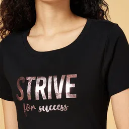 Ajile by Pantaloons Typography Printed Cotton T-shirt image 4