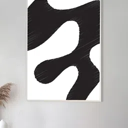 nestroots Black & White A Labyrinth Of Ink Painting Wall Art-image-62