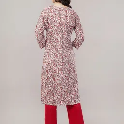 EELIKA Women Floral Printed Indie Prints Crepe Kurta image 3