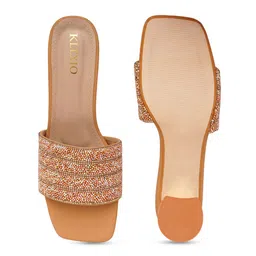 ALLEYSTRAP Women Embellished Block Heel Sandals image 4