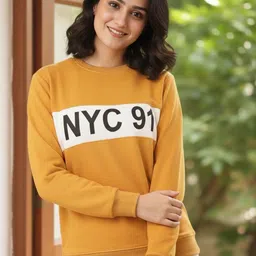 Leotude Women Typography Printed Pullover-image-94
