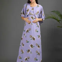 GOLDSTROMS Floral Print Maternity Maxi Dress-image-16