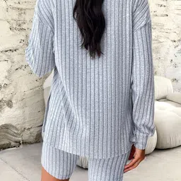 JC Mode Round Neck T-Shirt With Shorts Co-Ords Set image 5