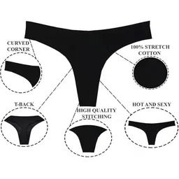 ORLIZEA Set Of 4 Cotton Blend Thongs-picture-32