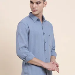 Greenfibre Cutaway Collar Long Sleeves Cotton Shirt image 4