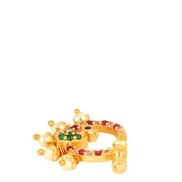 Opal Touch Gold-Plated Cubic Zirconia Studded Ring Nosepin image 2