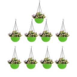 go hooked Rattan Hanging Planters Pot with Metal Hanging Chain-picture-7