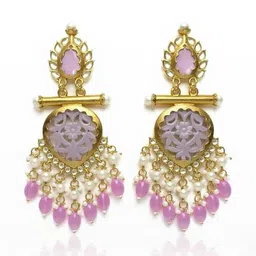 TESSARA Gold-Plated Teardrop Shaped Drop Earrings-picture-17