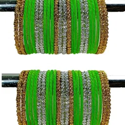 TRIOXY Beige Glass Artificial Stones & Beads Bangle-picture-42