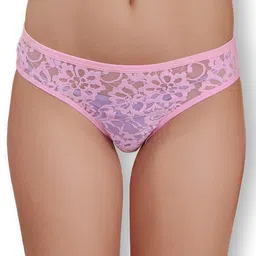 Selfcare Pack of 4 Mid-Rise Net Self Design Panties Bikini Briefs Set SN2390-L image 3
