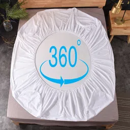 barbarik Single Size Fitted Terry Cotton Breathable, Stretchable, Waterproof Mattress Cover image 4