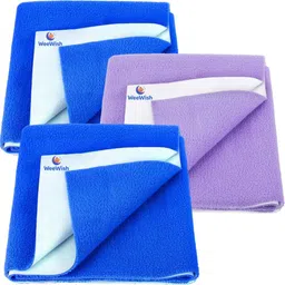 weewish Waterproof, Cotton, Fleece Dry Sheet, Reusable & Washable, (LARGE) - PACK OF 3 image 1