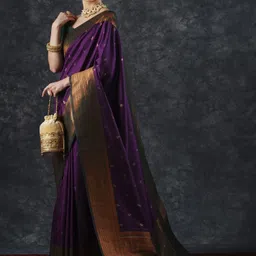 sareemall Woven Banarasi Silk Blend Saree image 2