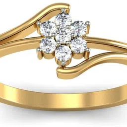 avsar AVR494YB 14kt Cubic Zirconia Yellow Gold ring-image-9