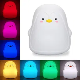 nyrwana Penguin Night Light, USB Rechargeable Silicone LED Night Light for Kids Night Lamp-picture-38