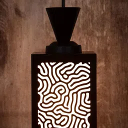 shyam enterprises Wooden Hanging Thali Lamp Elegance for Home Decor and Festive Celebrations Ceiling Light Ceiling Lamp image 2