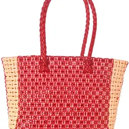 toyscharm Plastic Eco-Friendly Foldable Wire Koodai,Traditional Handwoven Wire Basket Storage Basket-picture-10