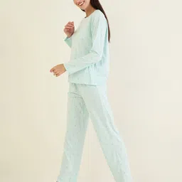 sweet dreams Women Floral Print T-Shirt & Pyjamas Set image 2