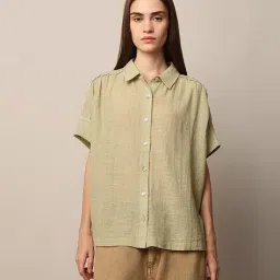 only Women Striped Oversized Shirt image 2