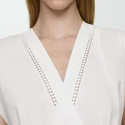 MANGO Linen Wrap Midi Dress image 3