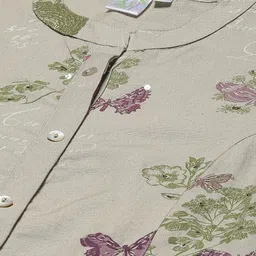 Prakrti Women Grey & Purple Ethnic Motifs Printed Kurta image 2