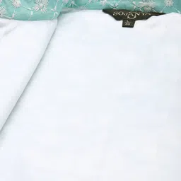 SOJANYA Men Blue Ethnic Motifs Thread Work Kurta Set & Jacket image 4