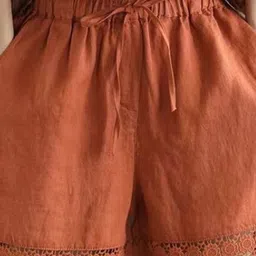 StyleCast Women Solid Regular Fit Mid-Rise Regular Shorts image 2