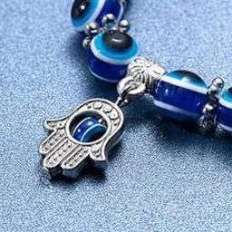 DN Creation Beaded Evil Eye Elasticated Bracelet image 2