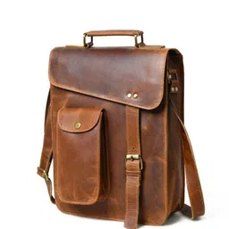 MaheTri Men Leather Messenger Bag image 5