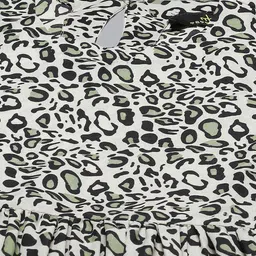 KALINI Animal Printed Puff Sleeves Pleated Anarkali Kurta image 2