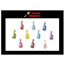 Comet Busters Blue & Red Shimmer Bindis image 3