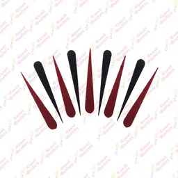 Comet Busters Black & Maroon Handcrafted Beautiful Traditional Designer Bindis - 9 Pcs image 3