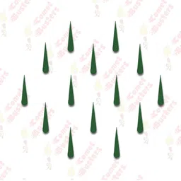 Comet Busters Green Handcrafted Beautiful Traditional Designer Bindis - 14 Pcs image 2