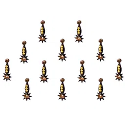 Comet Busters Black Embellished Handcrafted Beautiful Traditional Designer Bindis - 12 Pcs image 3