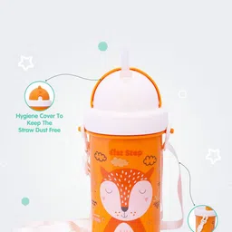 1st Step Kids Orange Printed Sipper Bottle image 2