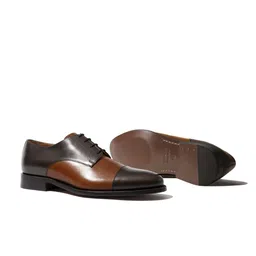 Rapawalk Brown & Tan Handcrafted Standard Width Leather Derbys image 2