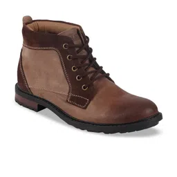 FAUSTO Men Brown Leather Derbys image 2