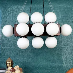 eliante by jainsons lights Brown Wood Chandelier image 2