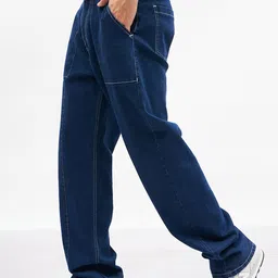 MASCLN SASSAFRAS Men Clean Look Relaxed Fit Pure Cotton Jeans image 3