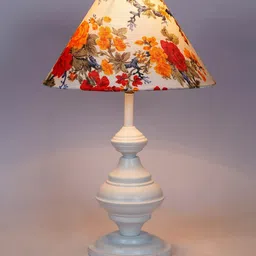 Multicolour Shade Table Lamp With Metal Base By Foziq image 4