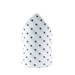 kavove KOVOVE The Pleasing White & Black Checkered Design Pocket Square image 5