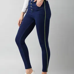 Miss Chase Women Skinny Fit High-Rise Side Stripe Stretchable Jeans-picture-33