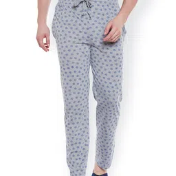 mack jonney VIMAL Men Pack Of 2 Black & Grey Melange Printed Lounge Pants image 2
