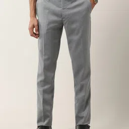 arrow Men Tapered Grey Polyester Trousers-picture-18